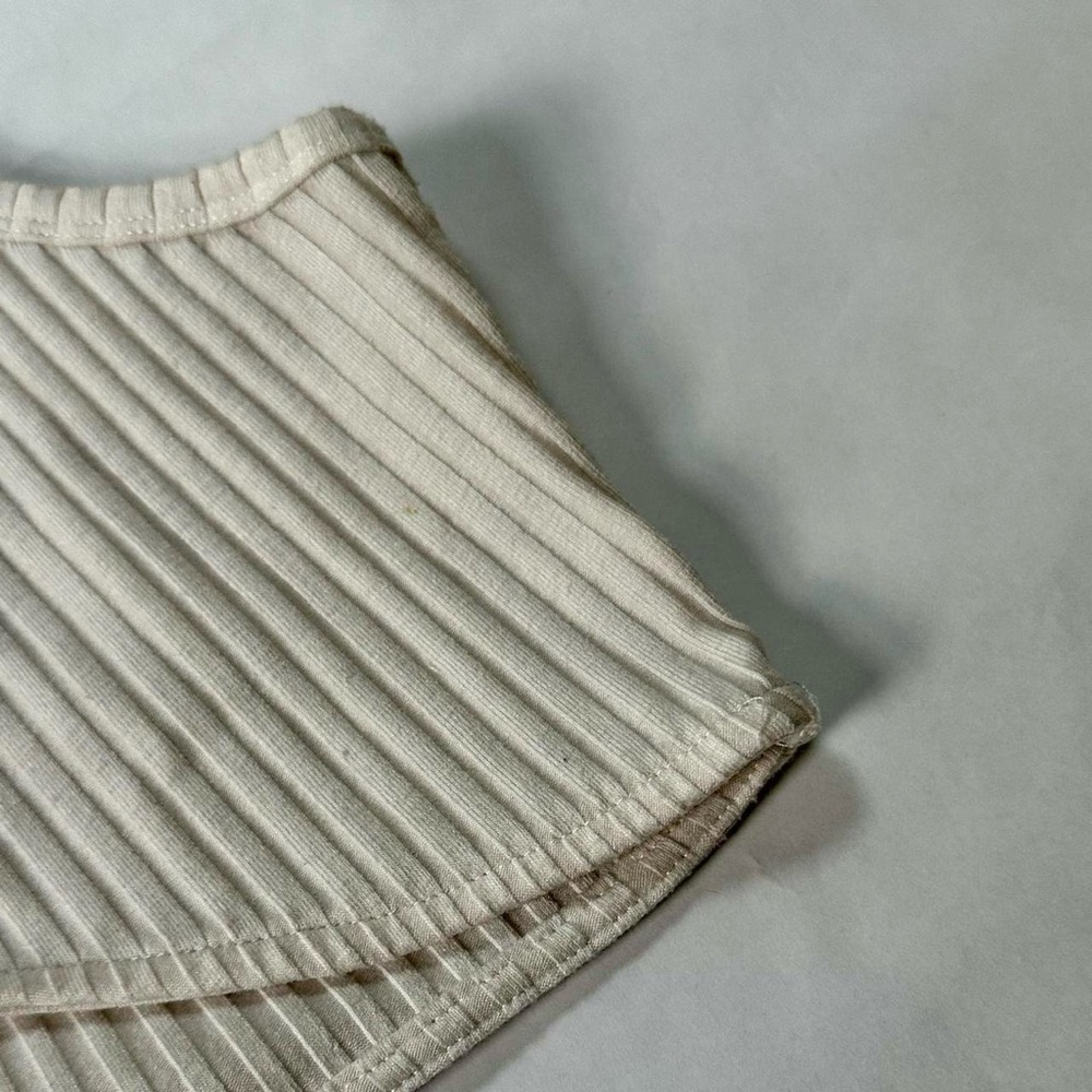 Princess Polly Beige Ribbed Tank Top - Picture 4 of 5
